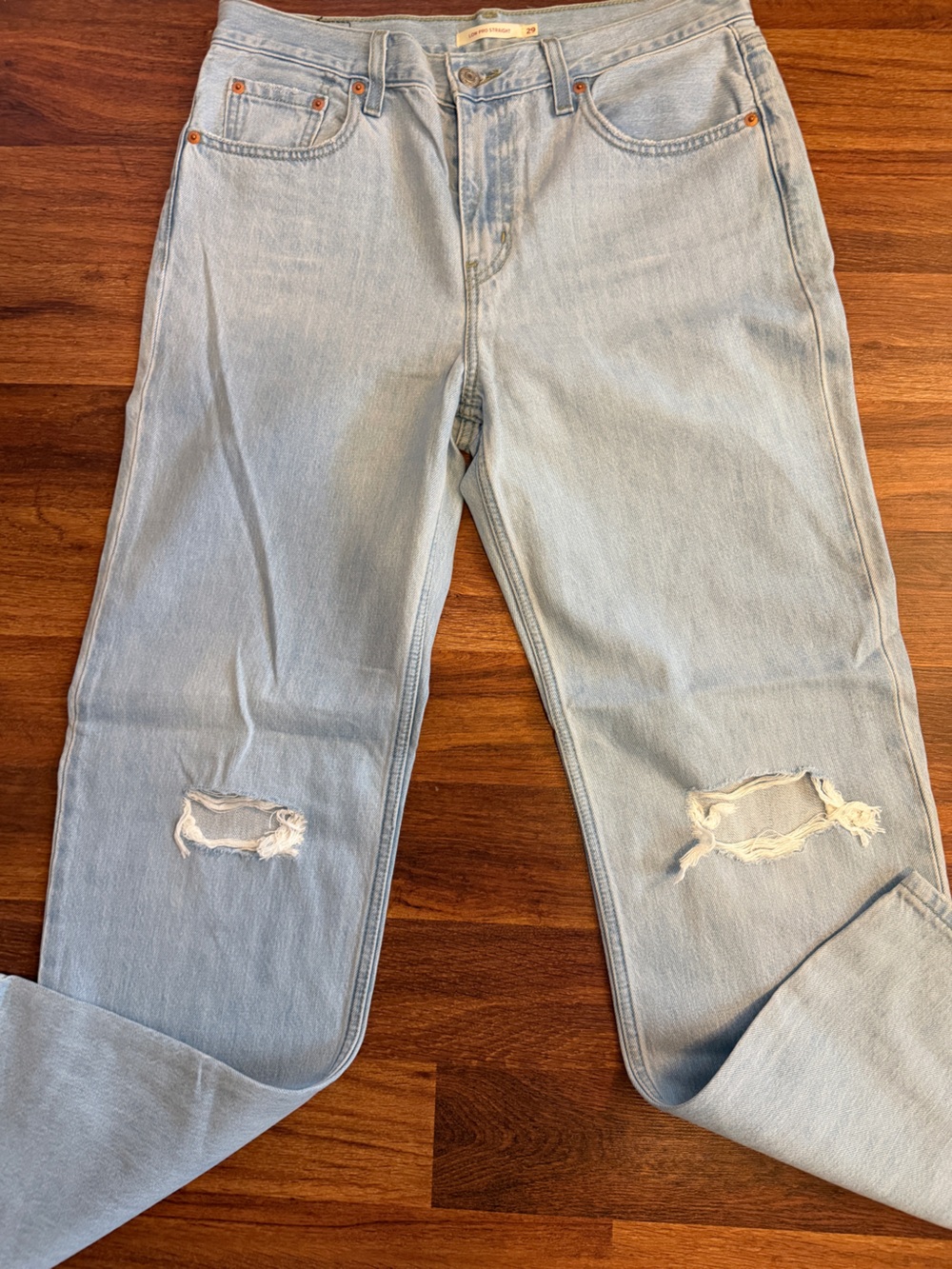 Levi's Light Blue Low Pro Straight Jeans